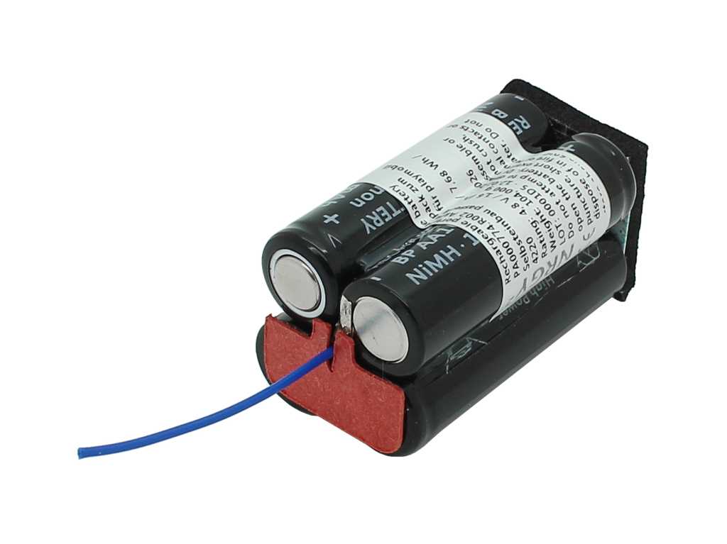 Akkupack NiMH 4,8V 1600mAh zum Selbsteinbau passend für playmobil 4220