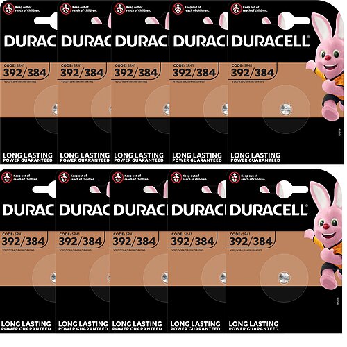SR41 392 / 384 MultiDrain Silberoxid Batterie Duracell 1,55 V - 10er Verpackung