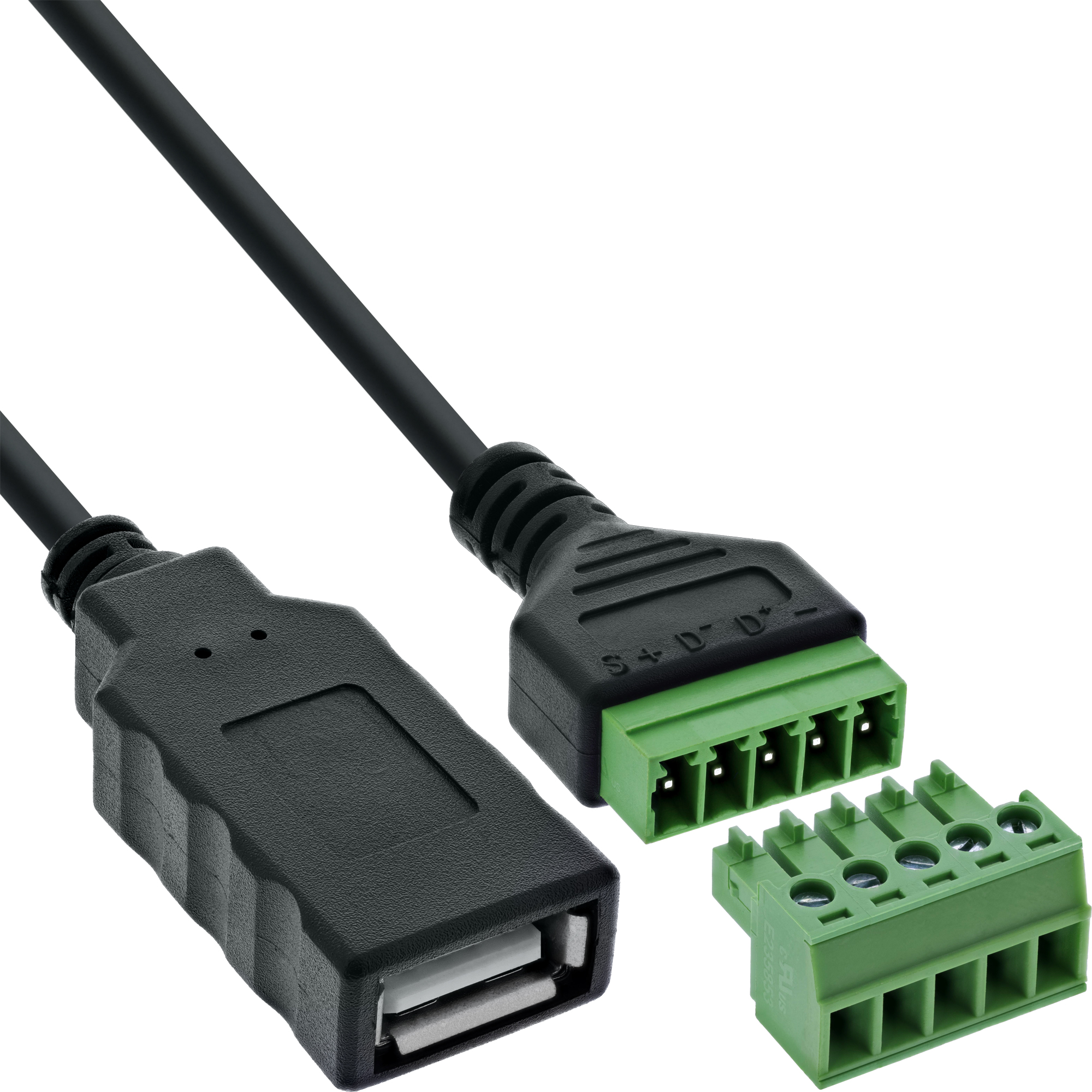 InLine® USB-A Buchse auf Terminalblock, 5-polig, mit Kabel