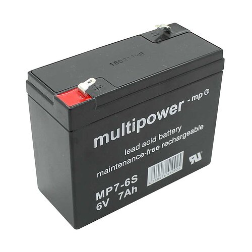 Multipower MP7-6S AGM 6V 7,0Ah - 4,8mm Faston