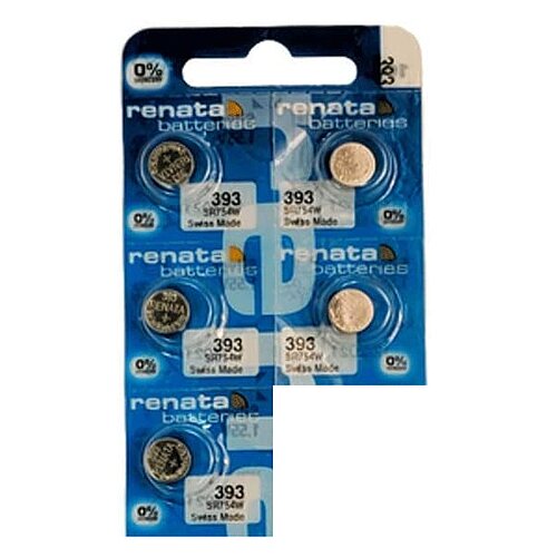 5x Renata SR754W SR48 393 Silberoxid Batterie 1,55 V 