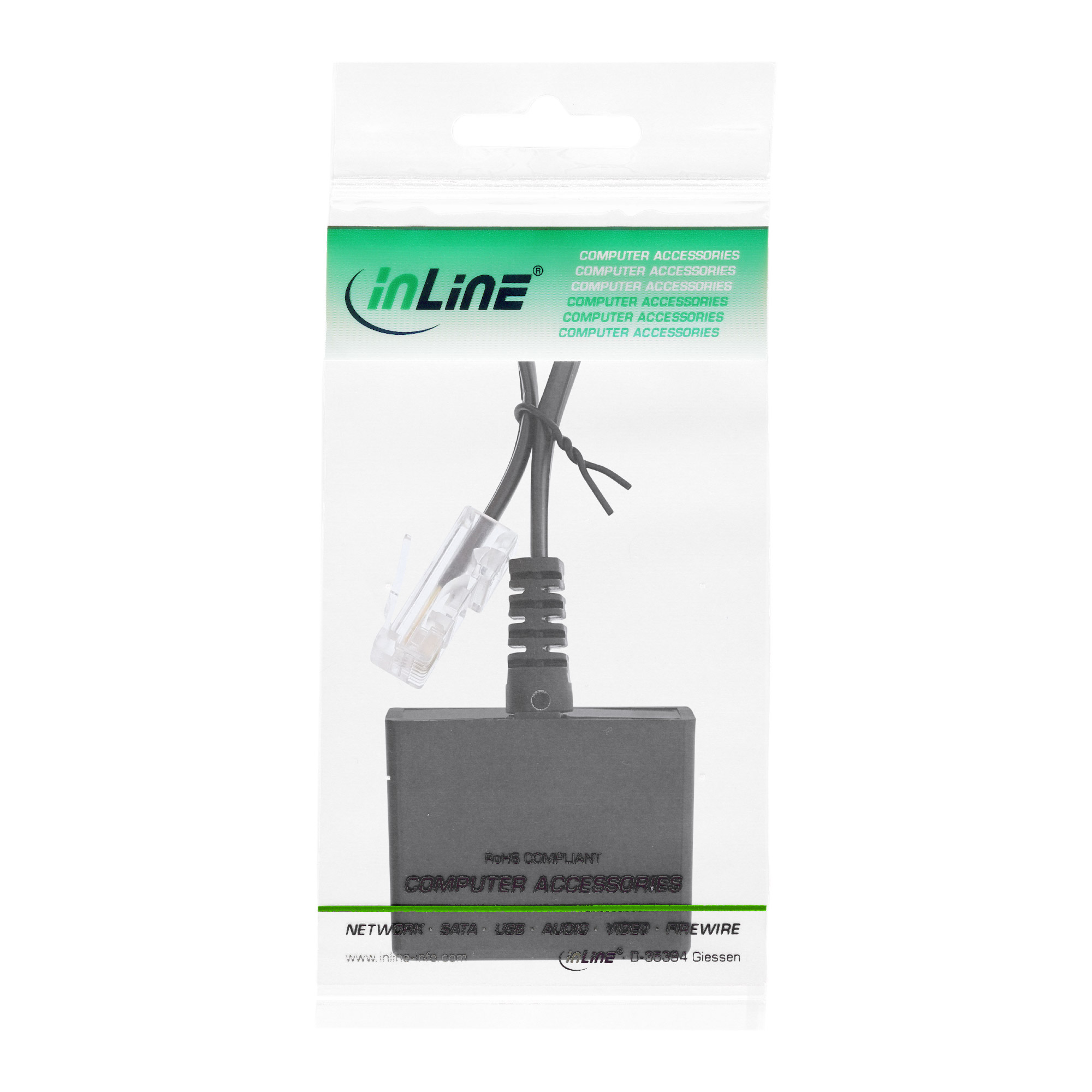 Inline® TAE Adapterkabel RJ45 Stecker auf TAE-N & RJ11 Buchse Inline® TAE Adapterkabel RJ45 Stecker auf TAE-N & RJ11 Buchse