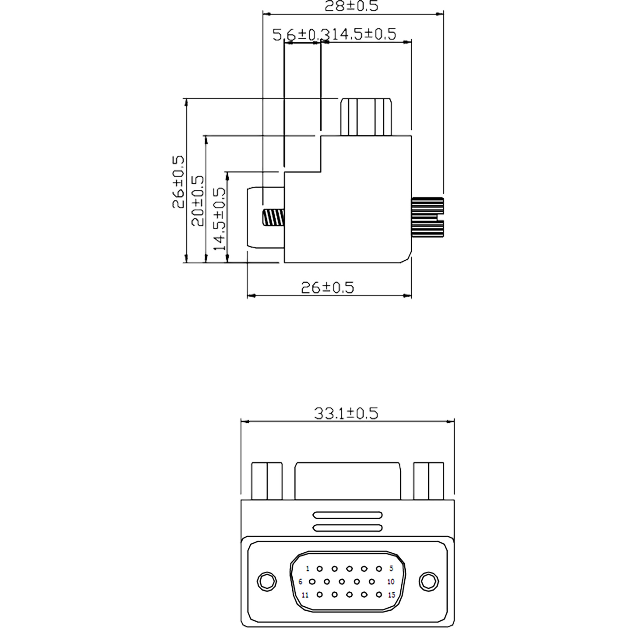 Inline® VGA Adapter 90° Winkel 15pol Stecker/Buchse Inline® VGA Adapter 90° Winkel 15pol Stecker/Buchse
