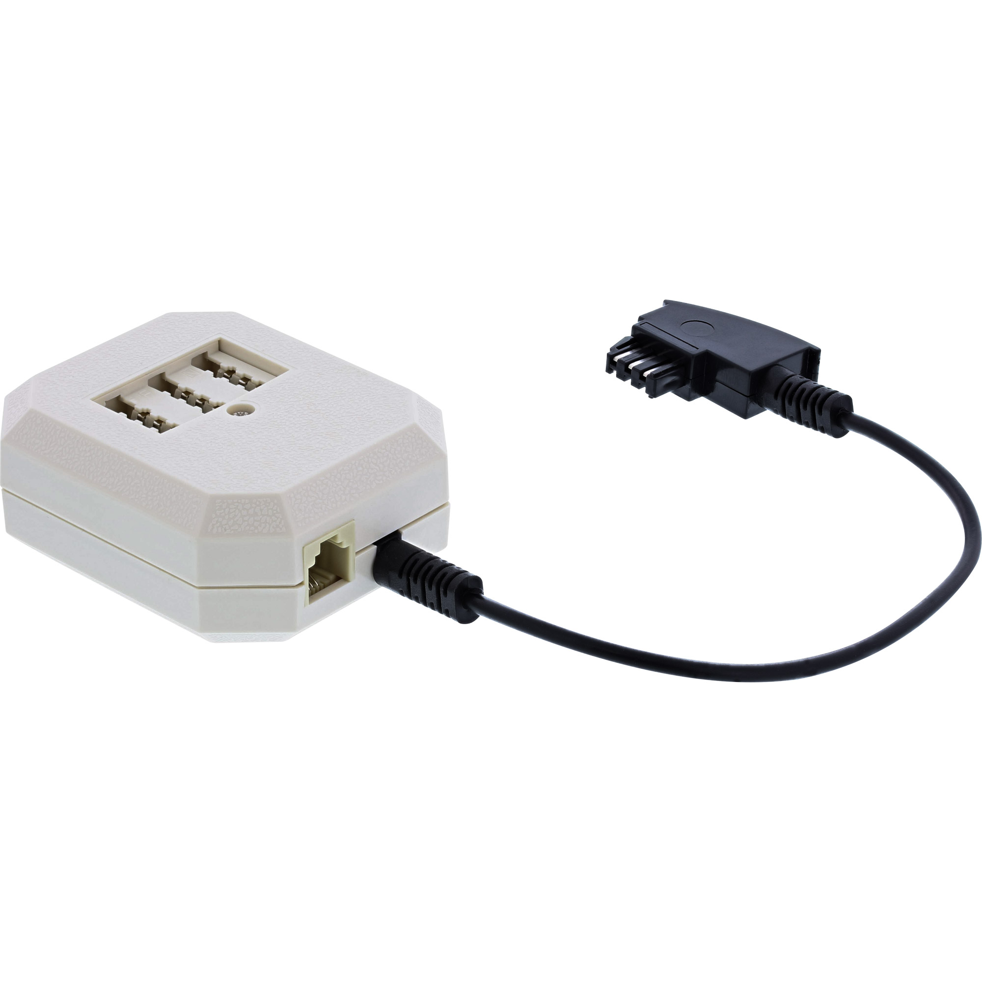 0.2m - Inline® TAE Adapter, TAE-F Stecker an TAE NFF + RJ11 (6P4C) Buchse