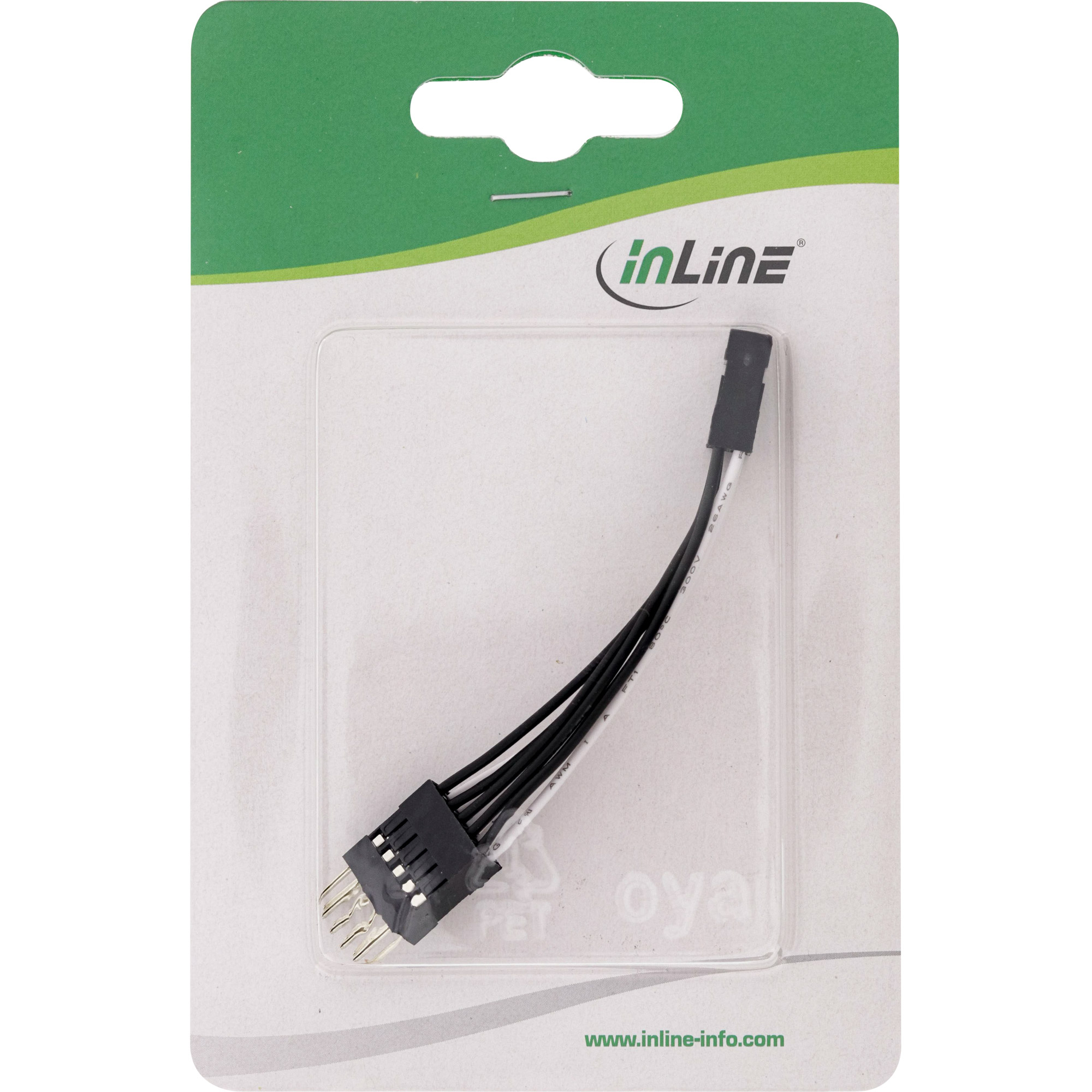Inline® USB 2.0 Verl., intern, 2x 5pol Pfostenstecker auf Pfostenbuchse, 0,05m