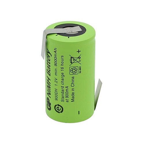 GP900DH NiMH-Akku D 1,2V 9000mAh mit Lötfahnen Z-Form GP900DH NiMH-Akku D 1,2V 9000mAh mit Lötfahnen Z-Form