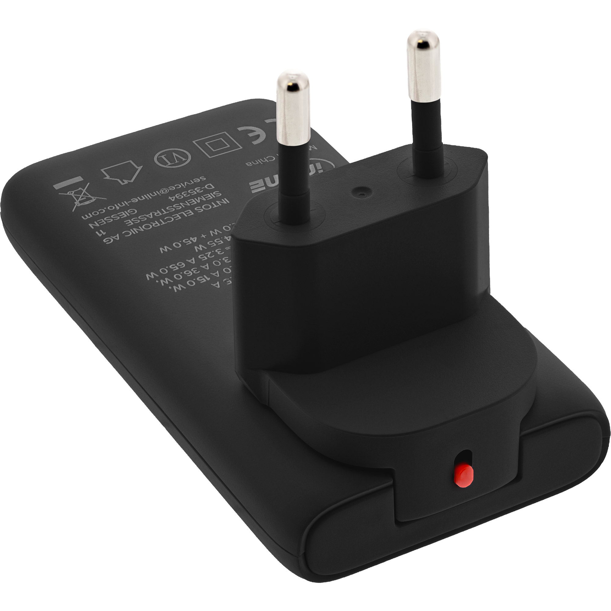 InLine® USB Reise-Netzteil Ladegerät, Dual USB-C, PD, PPS, 65W, flach, schwarz InLine® USB Reise-Netzteil Ladegerät, Dual USB-C, PD, PPS, 65W, flach, schwarz