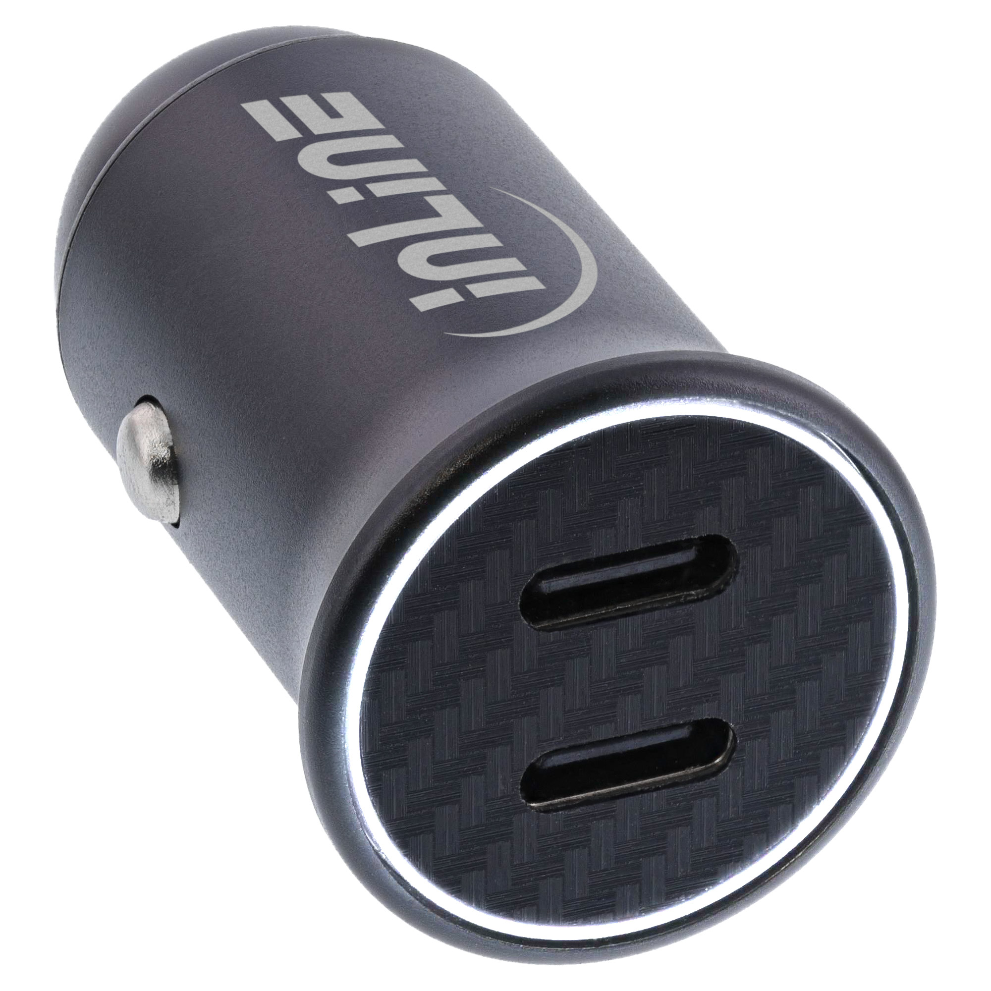 Inline® USB KFZ Stromadapter Power Delivery, 2x USB-C, schwarz