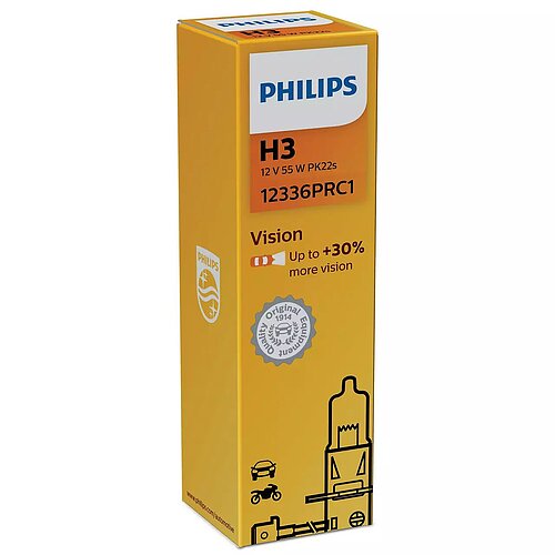 Philips H3 12V 55W PK22s Vision Premium +30%