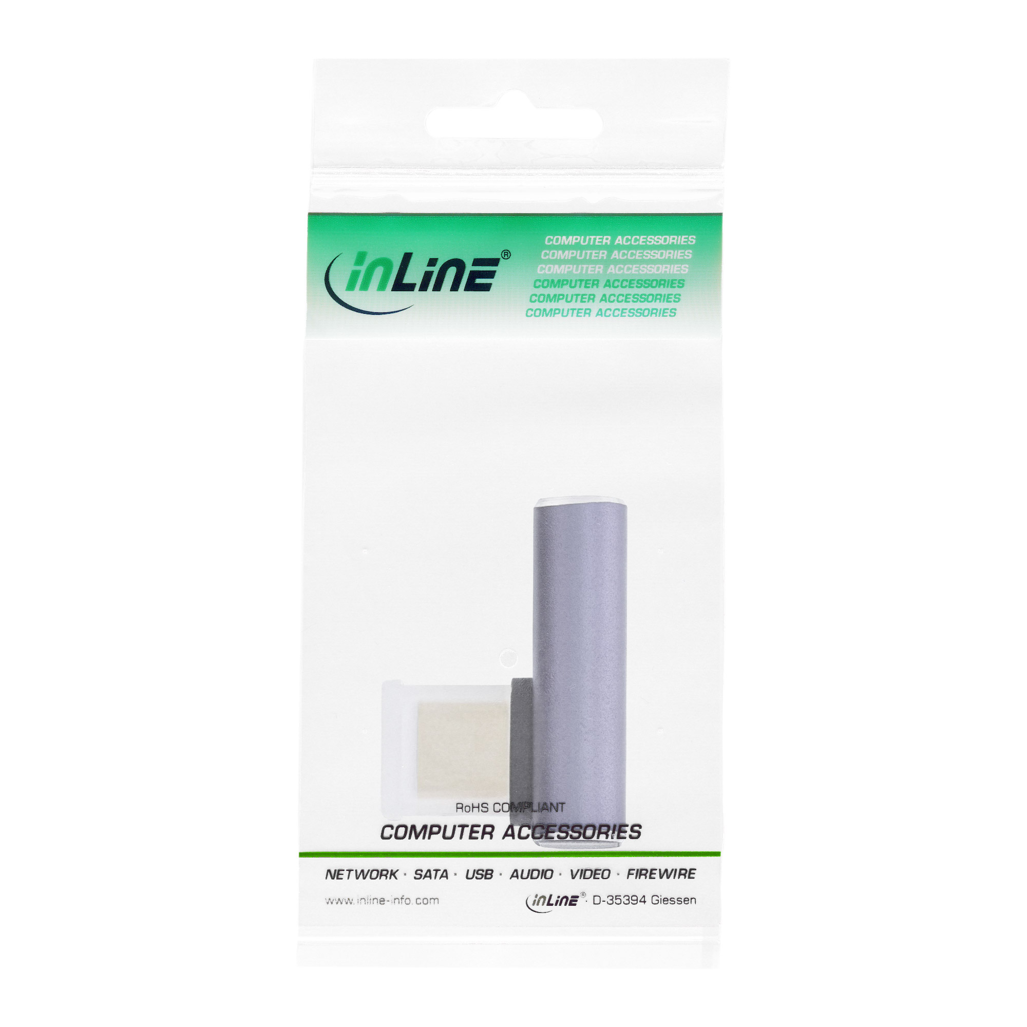 Inline® USB4 Adapter, USB-C Stecker/Buchse vertikal rechts/links gewinkelt Inline® USB4 Adapter, USB-C Stecker/Buchse vertikal rechts/links gewinkelt