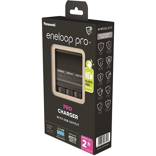 Panasonic eneloop LCD Charger BQ-CC65 mit LCD Display