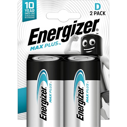 Energizer Max Plus Mono D LR20 Alkaline Batterie - 2er Verpackung Energizer Max Plus Mono D LR20 Alkaline Batterie - 2er Verpackung