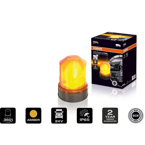 LIGHTsignal HAL BEACON LIGHT 360° Rundumkennleuchte Warnlicht 24V 1St. OSRAM