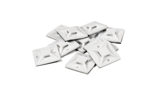Kabelsockel McPower für Kabelbinder 30x30mm, selbstklebend, 10er-Pack