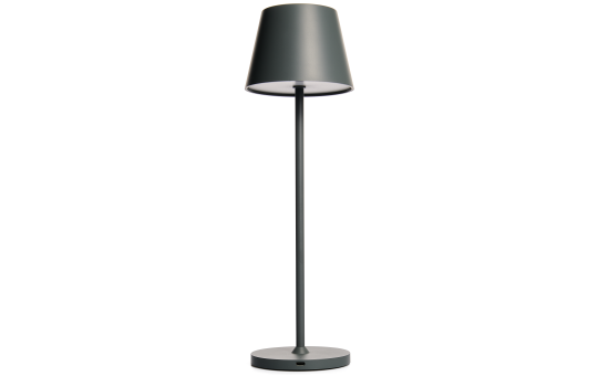 LED-Tischleuchte ROLF KERN „Club“ 38cm, Basaltgrau, Akku, dimmbar