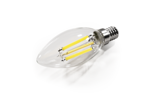 LED Filament Kerzenlampe McShine ''Filed'', 3000K, E14, 6W, 1055lm, 230V, warmweiß