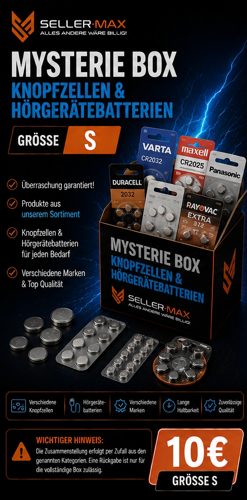 Mystery-Box-S Knopfzellen Mystery-Box-S Knopfzellen