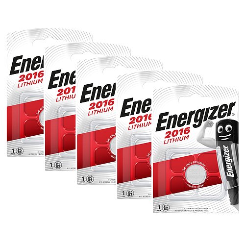 Energizer CR2016 Lithium Knopfzelle 3V Batterie - 5er Verpackung