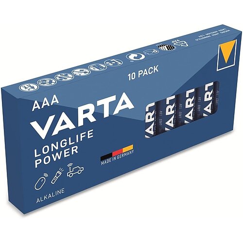 10x Varta Longlife Power AAA Micro LR03 Alkaline Batterie 10x Varta Longlife Power AAA Micro LR03 Alkaline Batterie