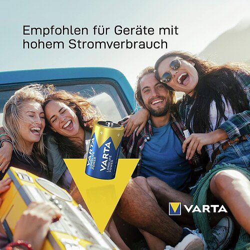 Varta Longlife Power Mono D LR20 Alkaline Batterie - 4er Verpackung