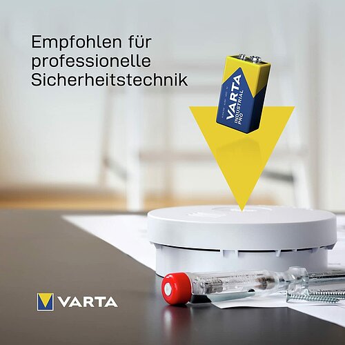 1x Varta Pro Industrial 9V Block 6LR61 Alkaline Batterie