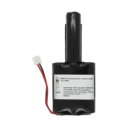 Medizinakku NiMH 4,8V 2000mAh ersetzt AstoDia 1211.0001 Medizinakku NiMH 4,8V 2000mAh ersetzt AstoDia 1211.0001