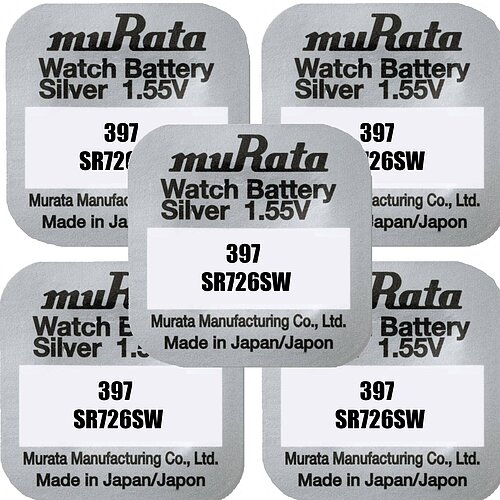 5x Murata SR726SW SR59 397 Silberoxid Batterie 1.55 V