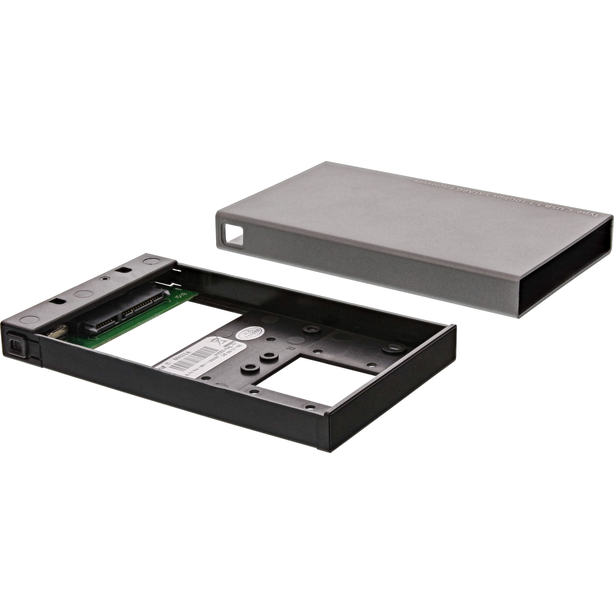 Inline® USB 3.1 Gehäuse für 6,35cm (2,5") 6G SATA-Festplatte / SSD, USB-C Buchse Inline® USB 3.1 Gehäuse für 6,35cm (2,5") 6G SATA-Festplatte / SSD, USB-C Buchse