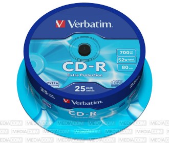 CD-R 80Min/700MB/52x Cakebox (25 Disc)