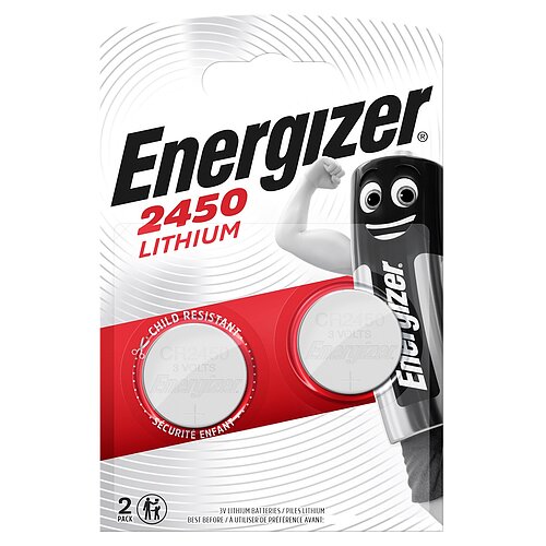 Energizer CR2450 Lithium Knopfzelle 3V Batterie 2er Verpackung