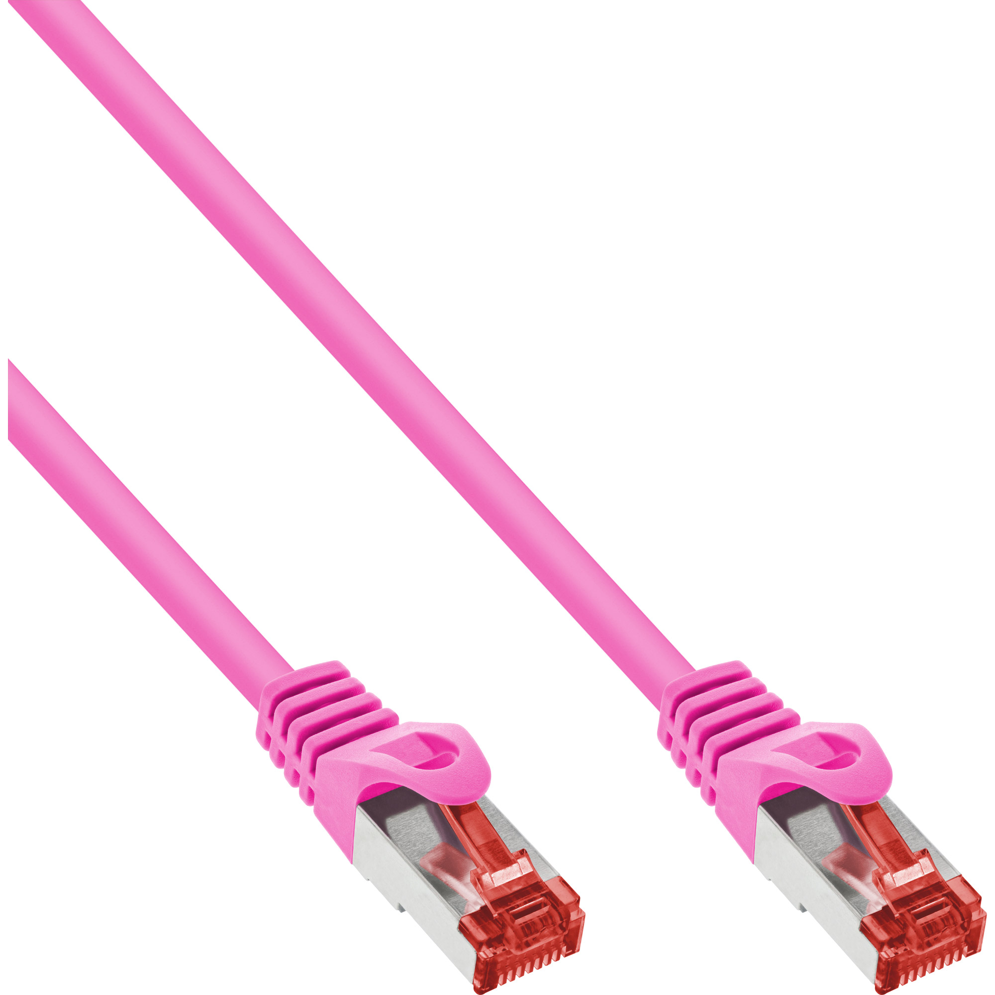 InLine Patchkabel - S/FTP (PiMf) - Cat.6 - 250MHz PVC Kupfer - Pink - 0,5m