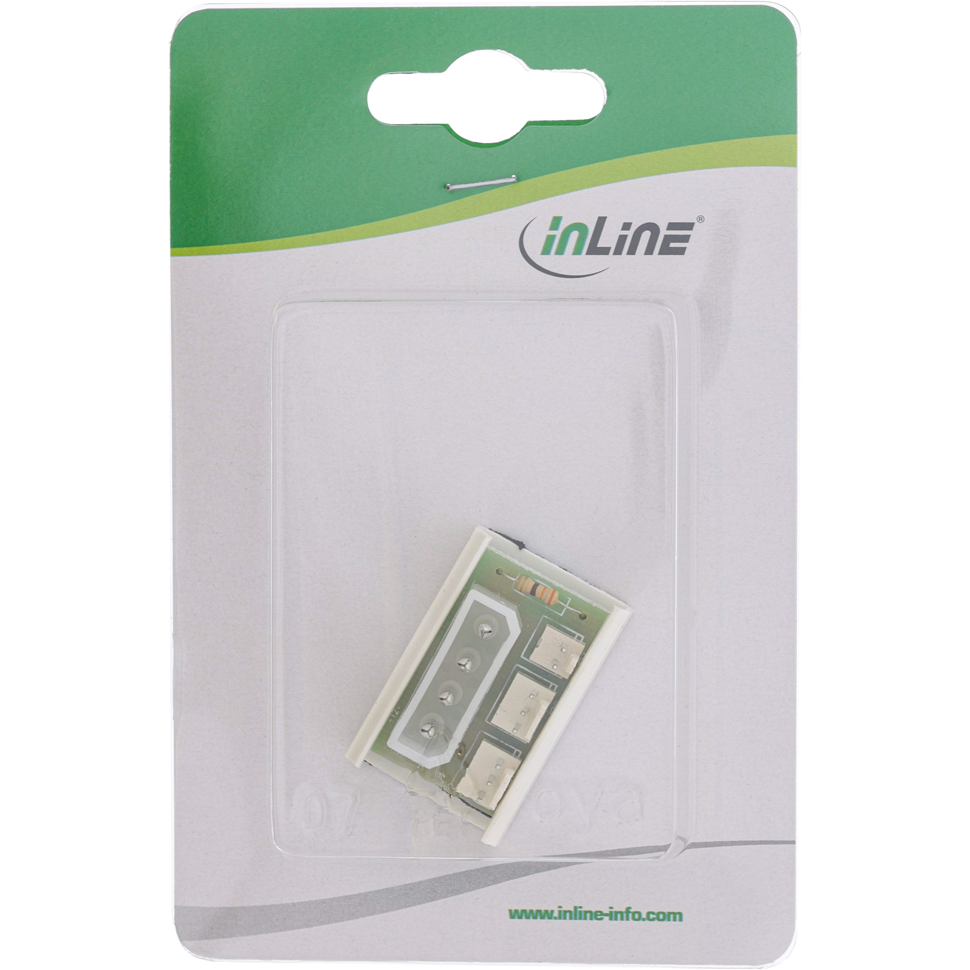 Inline® Lüfter Power Adapterplatine, 1x 13,34cm (5,25") zu 2x Lüfter