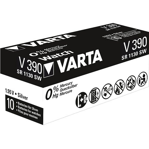 10x SR1130SW SR54 390 Silberoxid Batterie Varta 1,55 V