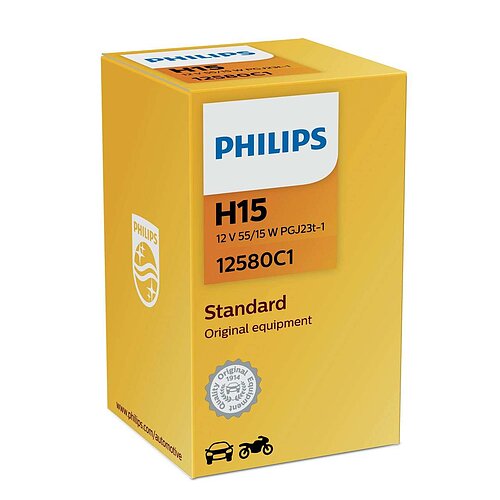 Philips H15 12V 15/55W PGJ23t-1 Standard 1Stück