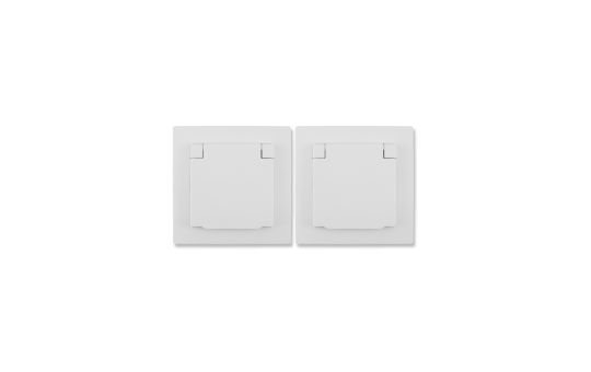 Schutzkontakt-Steckdose McPower ''Flair'', 250V~/16A, UP, IP44, weiß, 2er-Pack