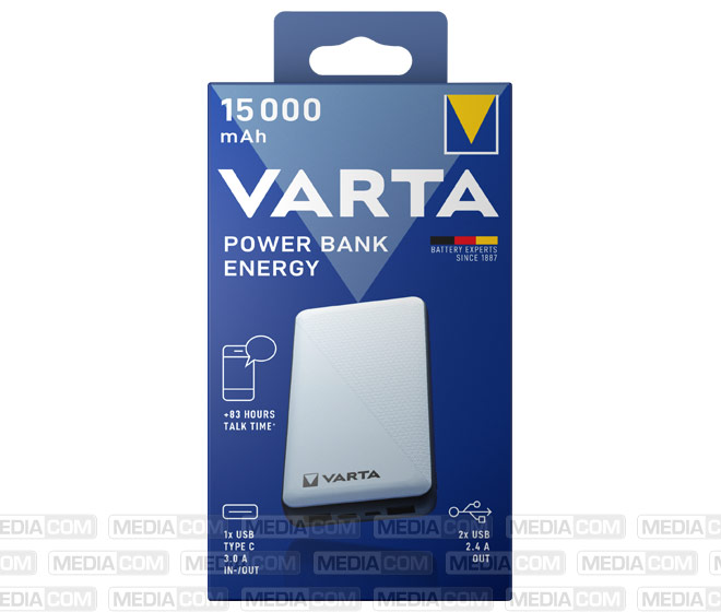 Akku Powerbank, 15.000mAh, Energy, weiss Akku Powerbank, 15.000mAh, Energy, weiss