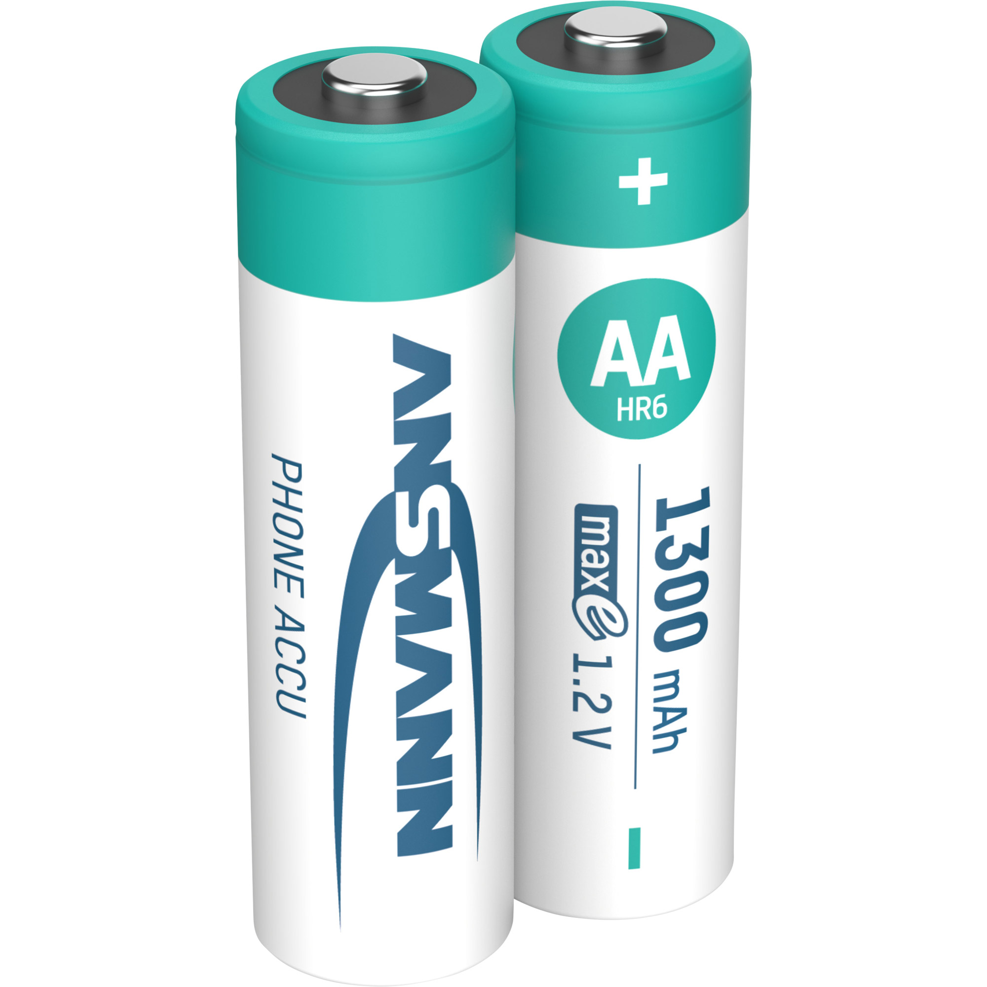 2x Ansmann NiMH AA Mignon 1300mAh HR6 Akku für DECT Telefon