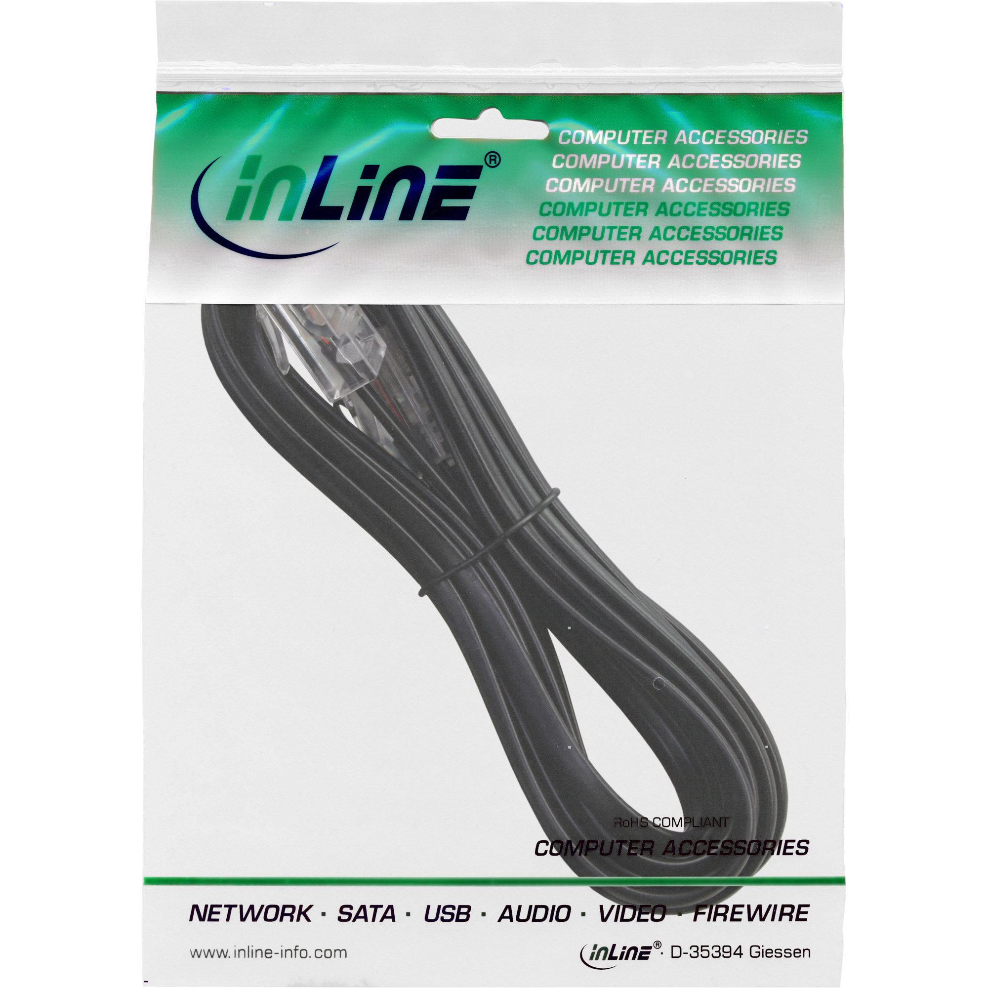 Inline® ISDN Anschlusskabel, RJ45 Stecker / Stecker (8P4C), 3m Inline® ISDN Anschlusskabel, RJ45 Stecker / Stecker (8P4C), 3m