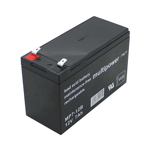 Multipower MP7-12B AGM 12V 7,0Ah - 6,3mm Faston Multipower MP7-12B AGM 12V 7,0Ah - 6,3mm Faston