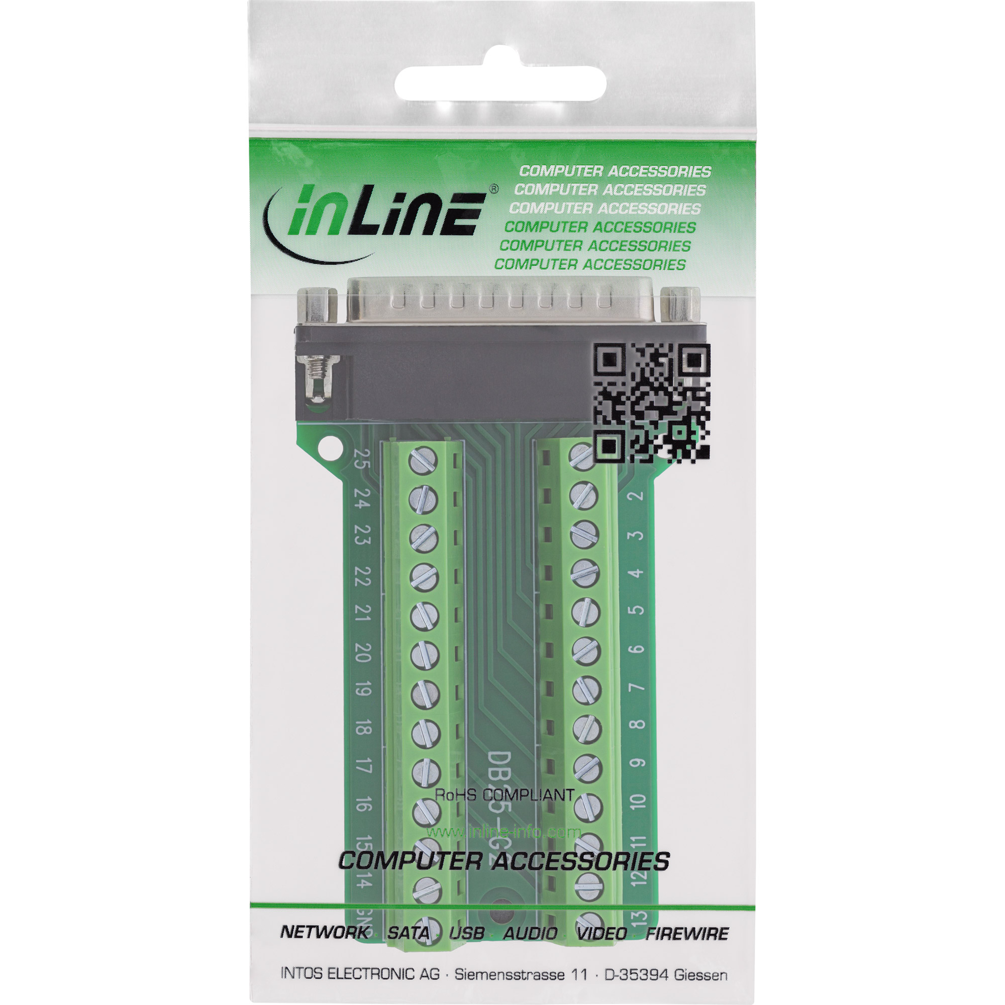 InLine® D-Sub 25 Terminalblock, Stecker, 2-reihig, Schraubklemme InLine® D-Sub 25 Terminalblock, Stecker, 2-reihig, Schraubklemme