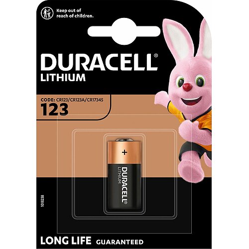 5x Duracell Lithium 3V CR 123 A CR17345 Batterie