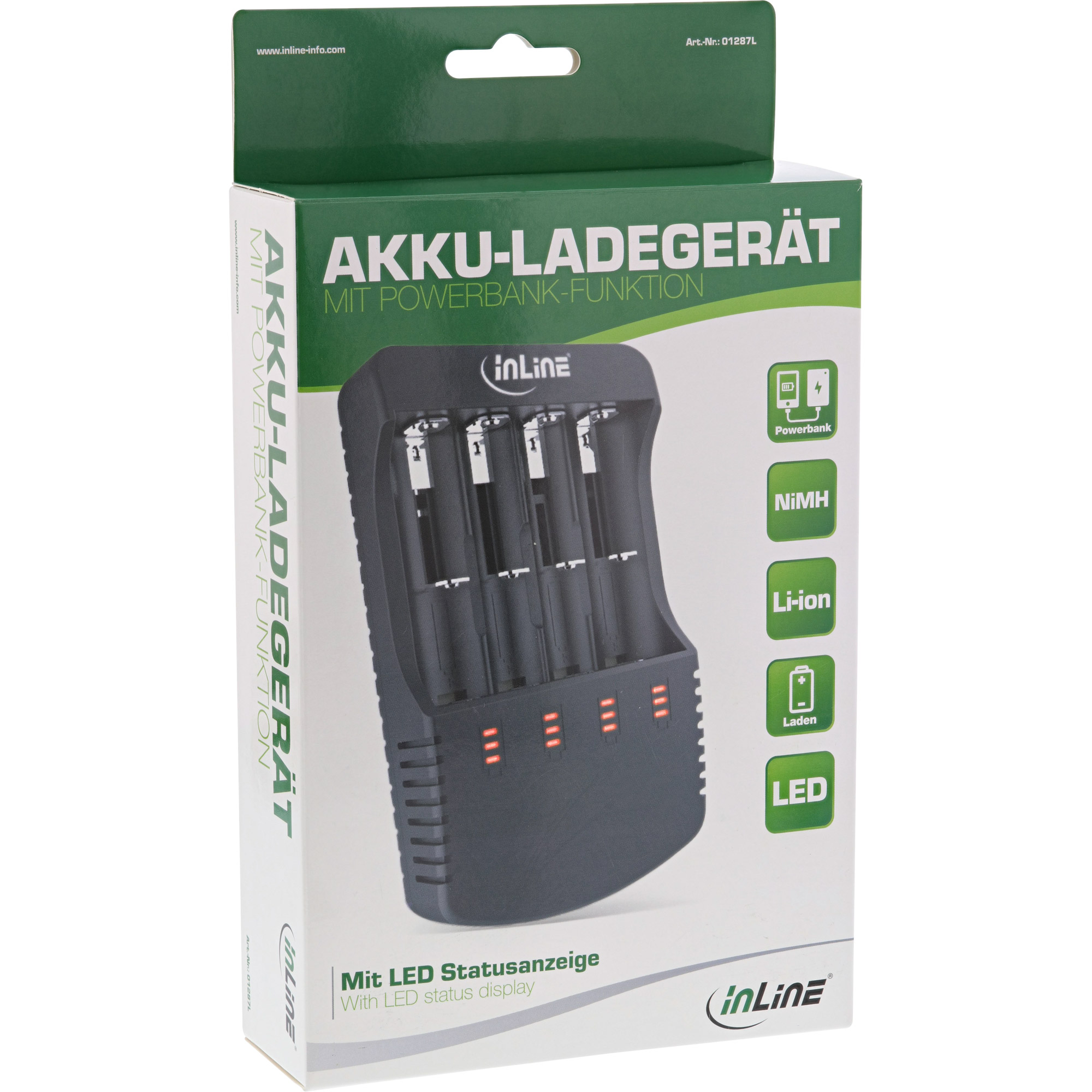 Inline® Ladegerät für Lithium und NiCd+NiMH Inline® Ladegerät für Lithium und NiCd+NiMH
