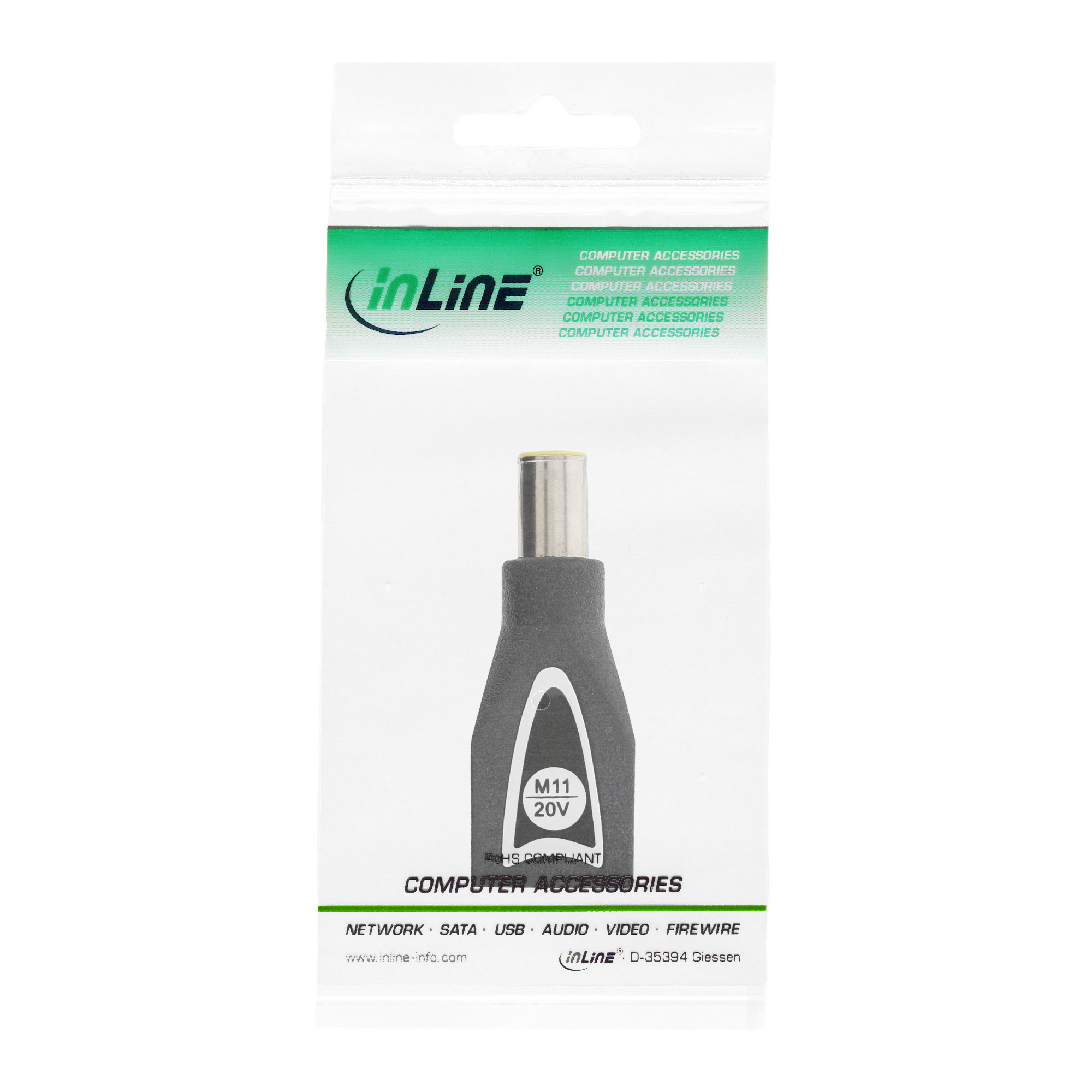 Inline® Wechselstecker M11 (20V) für Universal Netzteil, 90W/120W, schwarz