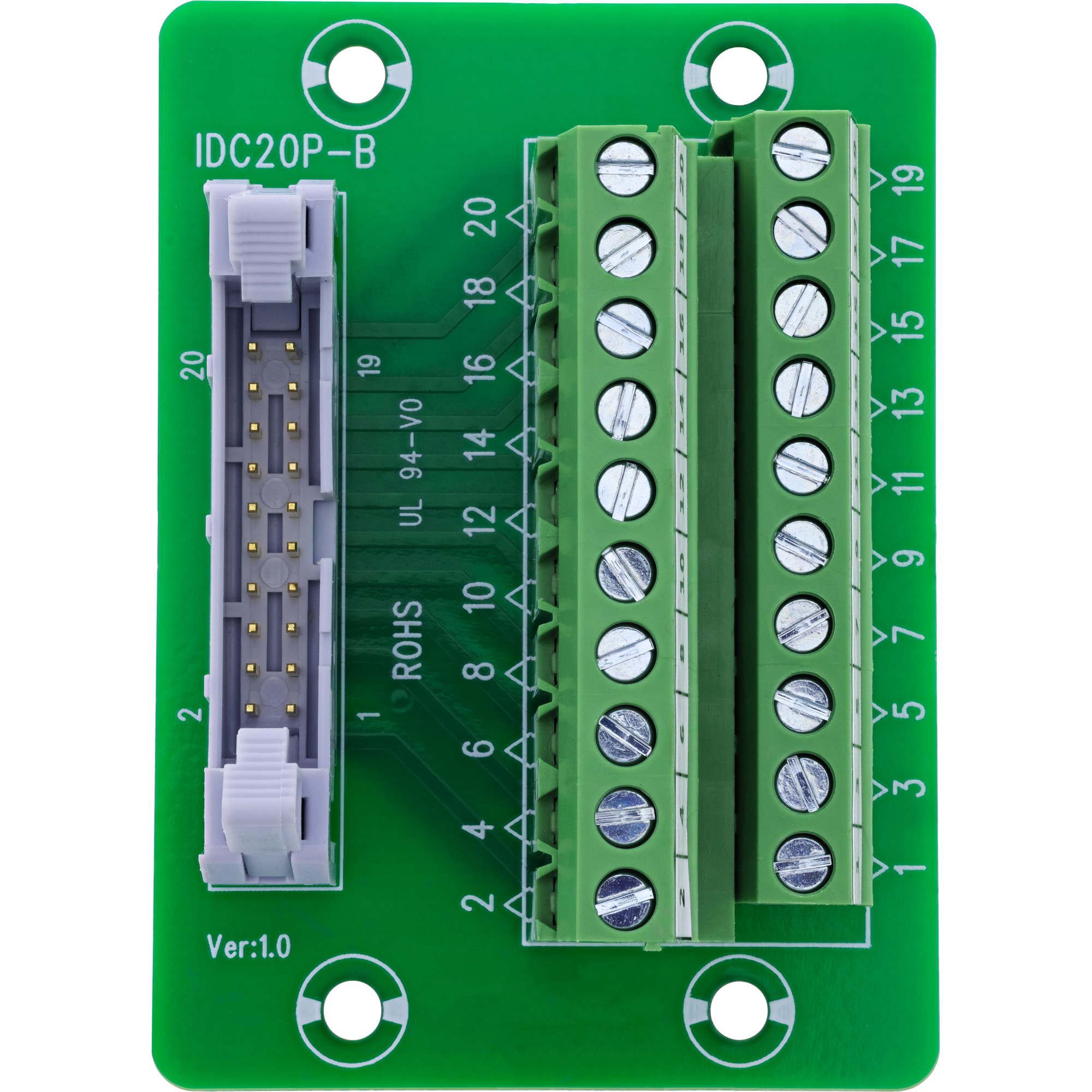 InLine® IDC 20 Buchse an Terminalblock, 10-polig, auf Platine InLine® IDC 20 Buchse an Terminalblock, 10-polig, auf Platine