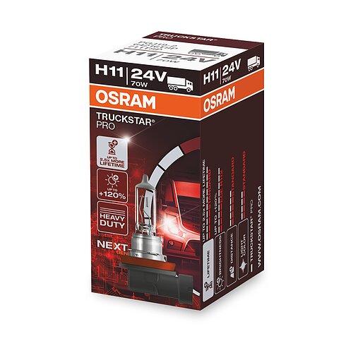 H11 24V 70W PGJ19-2 TRUCKSTAR® PRO NEXT GEN bis +120% mehr Licht 1St OSRAM