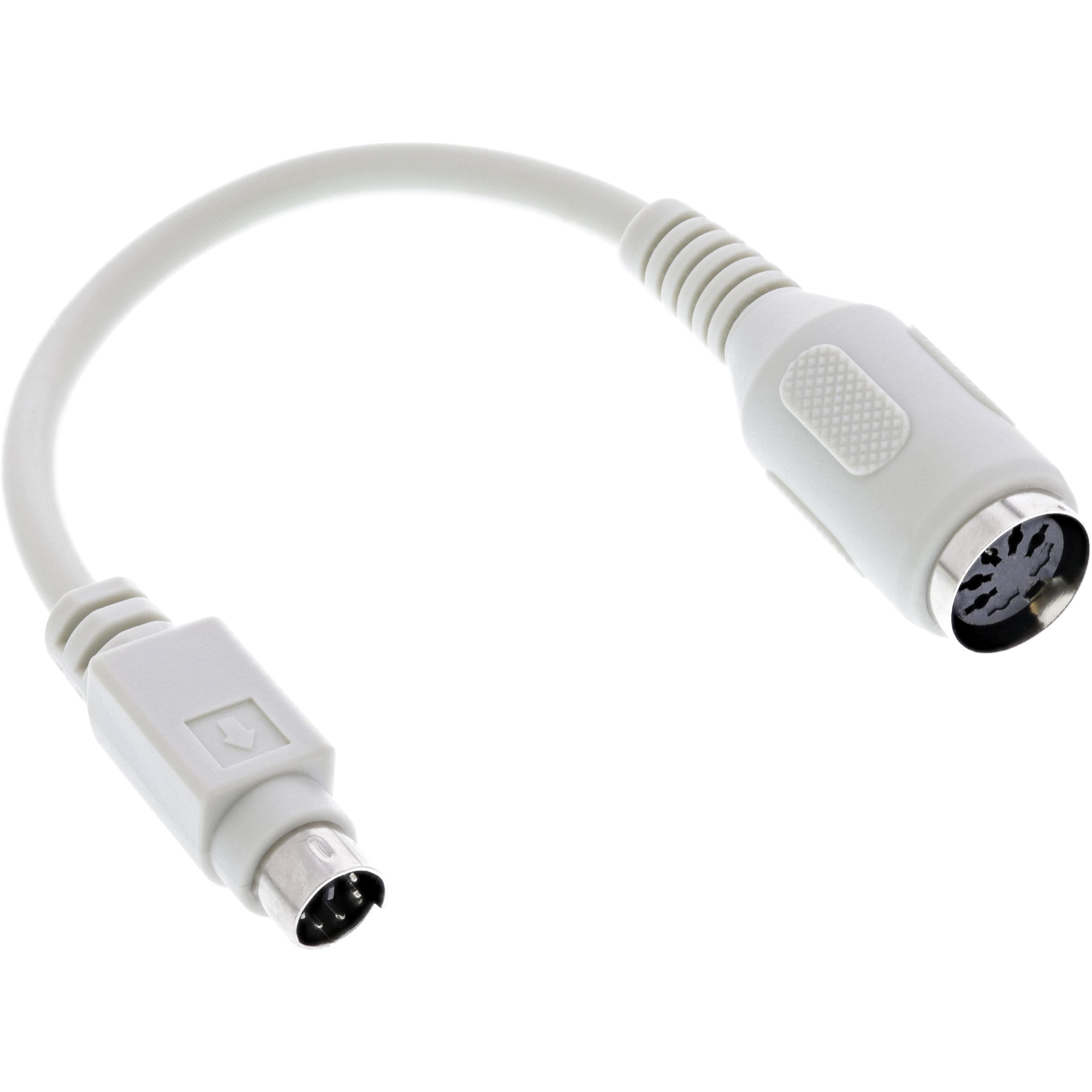 Inline® Tastatur-Adapterkabel, 5pol DIN-Buchse an PS/2-Stecker, Länge: ca. 10cm Inline® Tastatur-Adapterkabel, 5pol DIN-Buchse an PS/2-Stecker, Länge: ca. 10cm