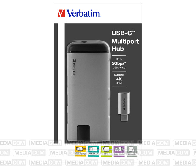 Hub, Multiport, 3x USB 3.0-A, HDMI 4K, RJ45 Hub, Multiport, 3x USB 3.0-A, HDMI 4K, RJ45