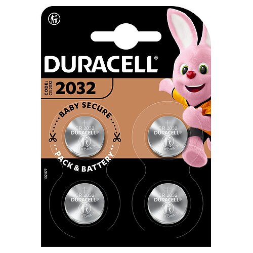 Duracell CR2032 Lithium Knopfzelle 3V Batterie - 4er Verpackung