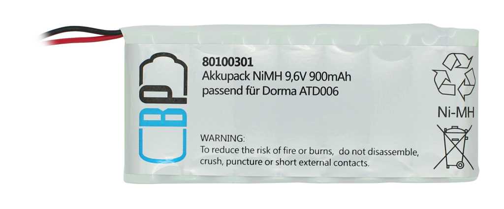 Akku für Türsteuerung NiMH 9,6V 900mAh passend für Dorma ATD006