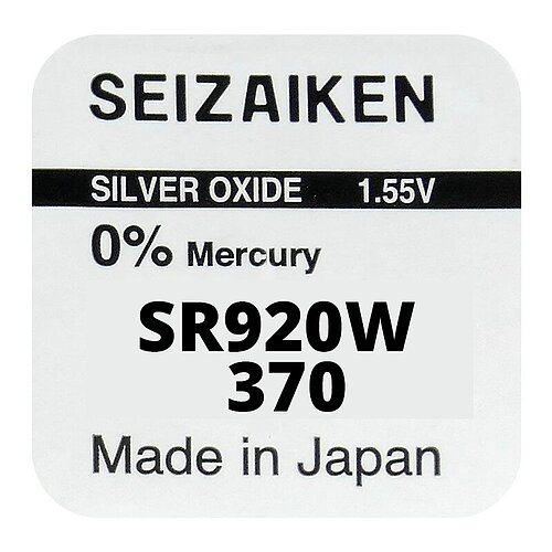 10x SR920W SR69 370 Silberoxid Batterie Seizaiken 1,55 V